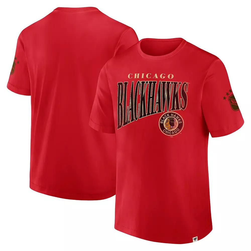 Men's Fanatics Red Chicago Blackhawks Decades Collection Made To Last T-Shirt,  Product Image