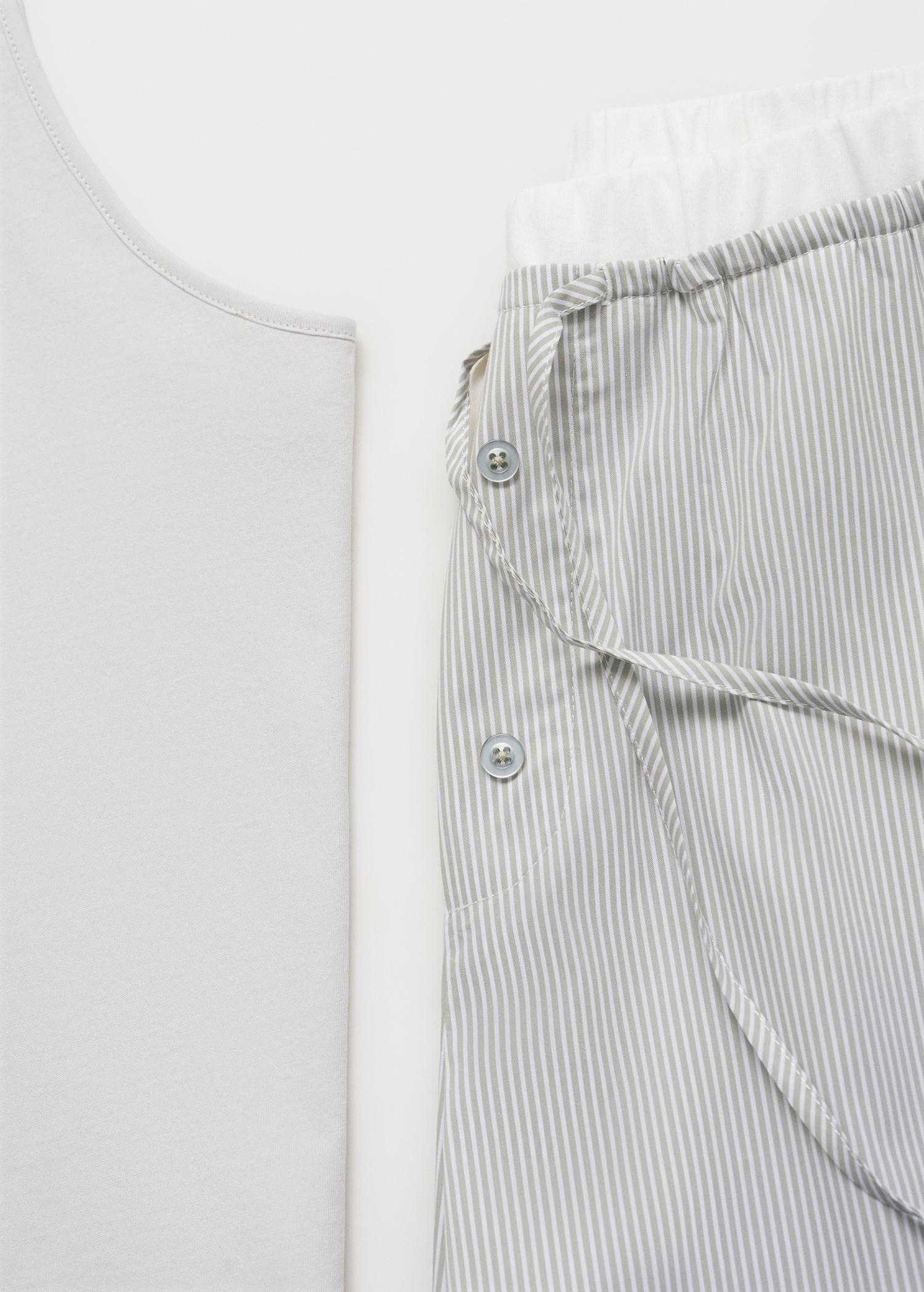 Pajama top with straps - Women | MANGO USA Product Image