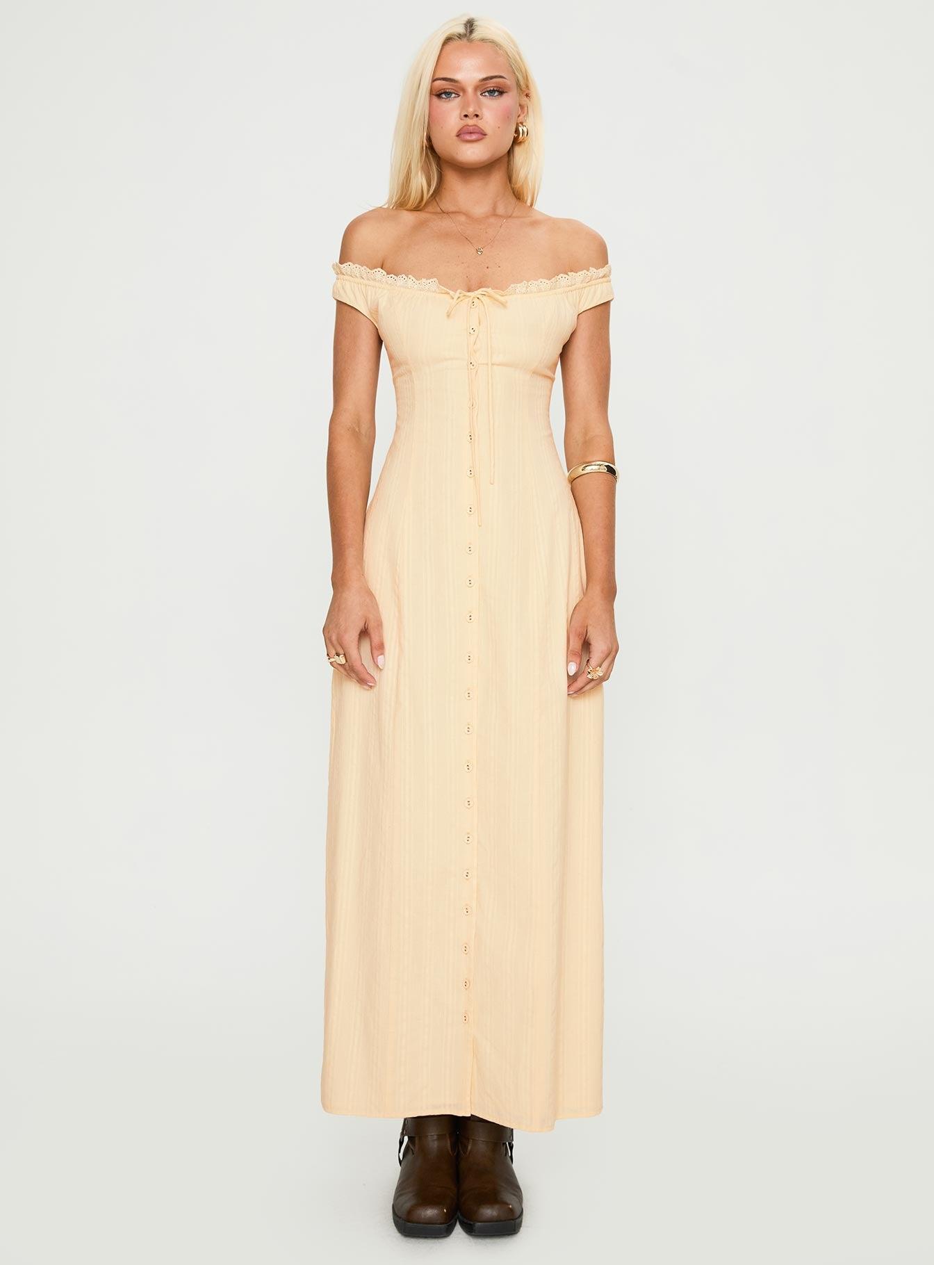 Bryar Maxi Dress Yellow Product Image