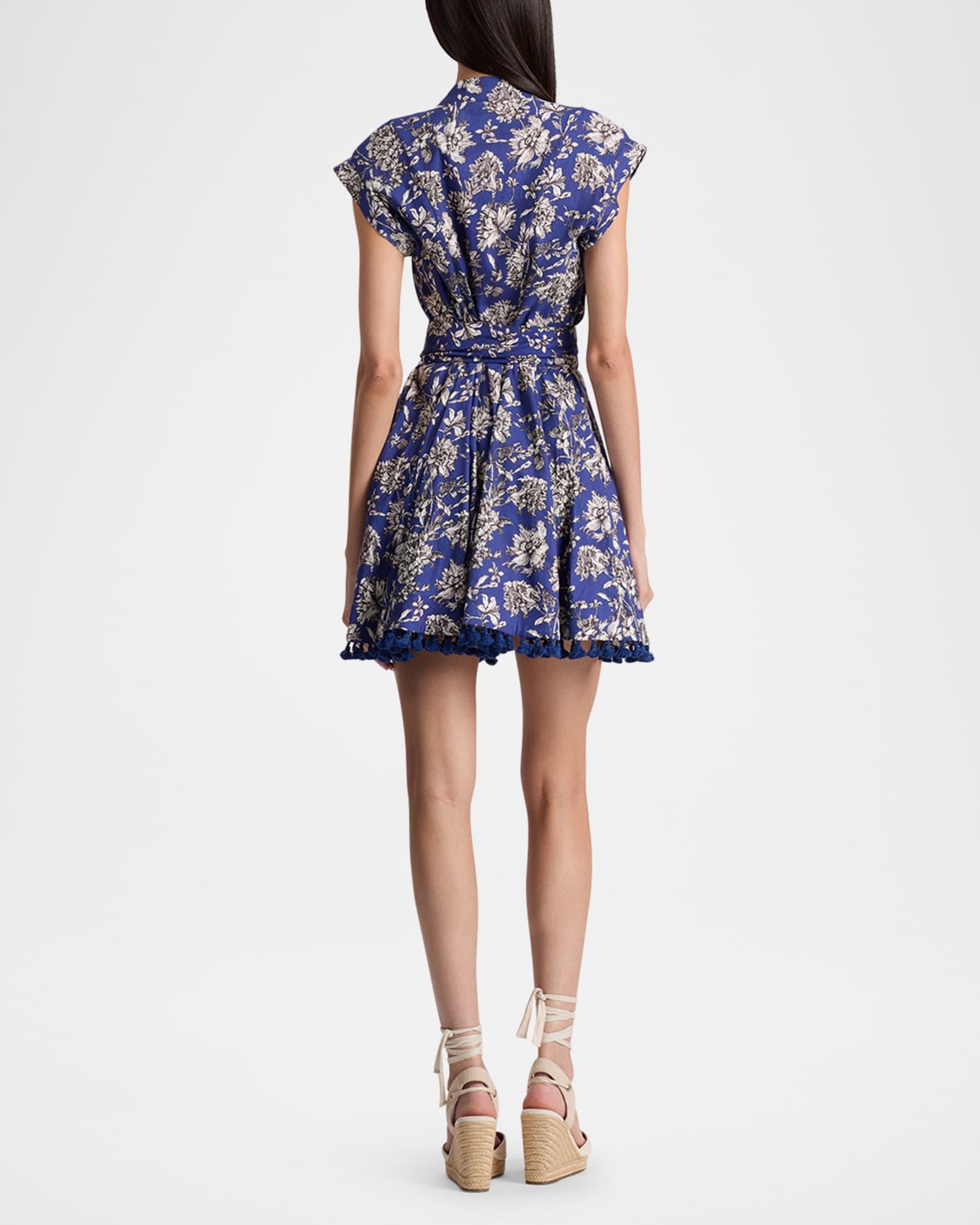 Lucy Blooming Wild Cuffed Cap Sleeve Mini Shirtdress Product Image