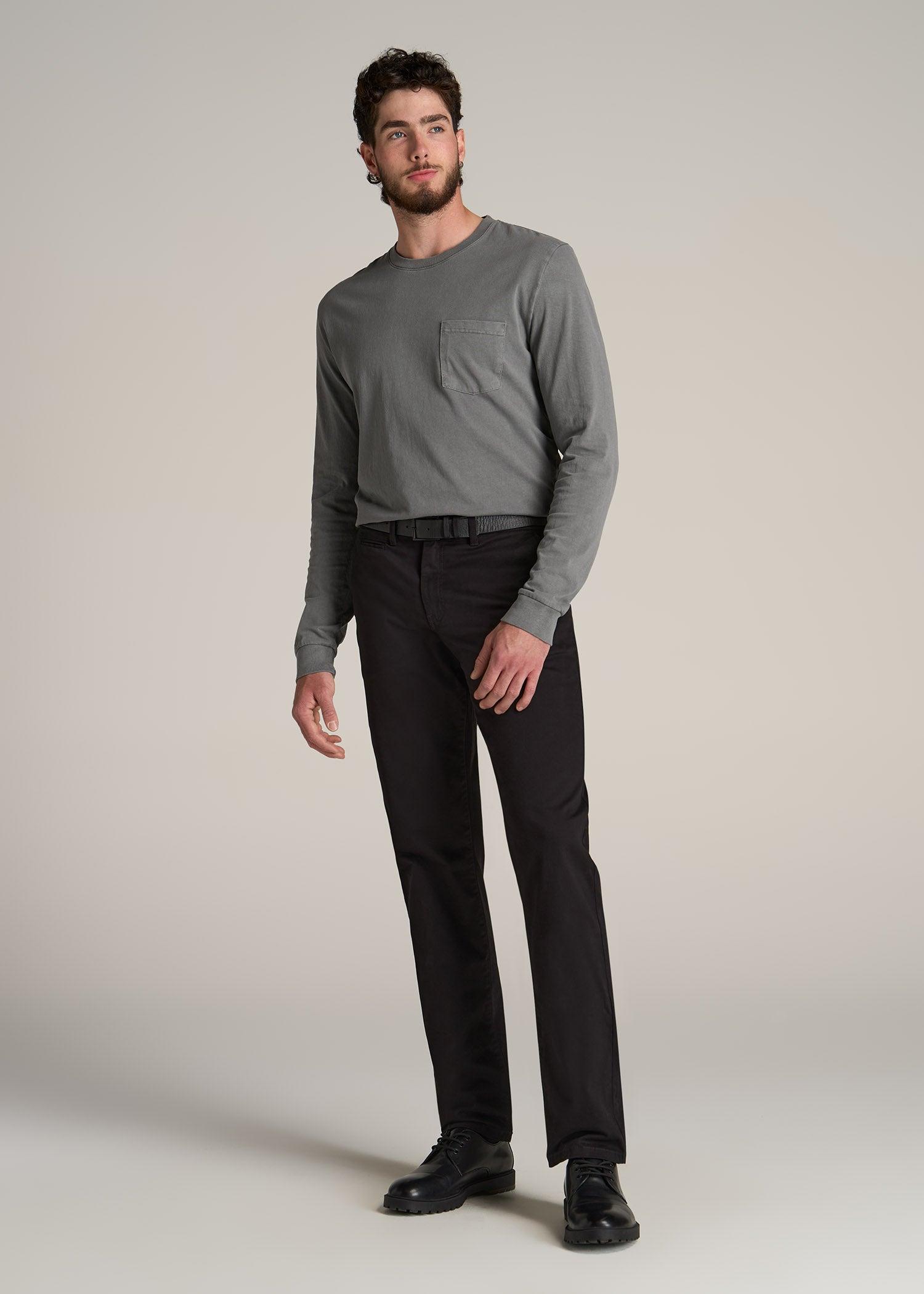J1 STRAIGHT Leg Chinos for Tall Men in Chocolate Male Product Image