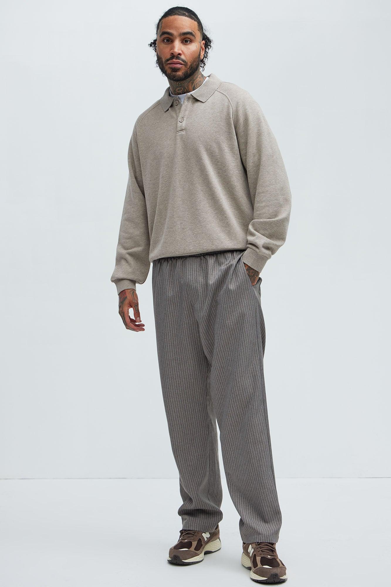 Tyson Late Night Raglan Long Sleeve Polo - Brown Product Image