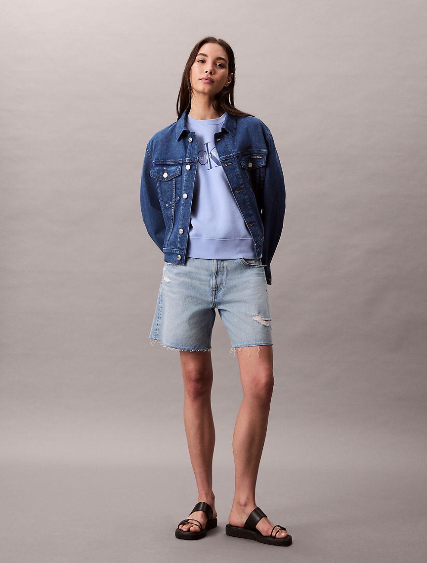 Fleece Monogram Logo Relaxed Sweatshirt Product Image