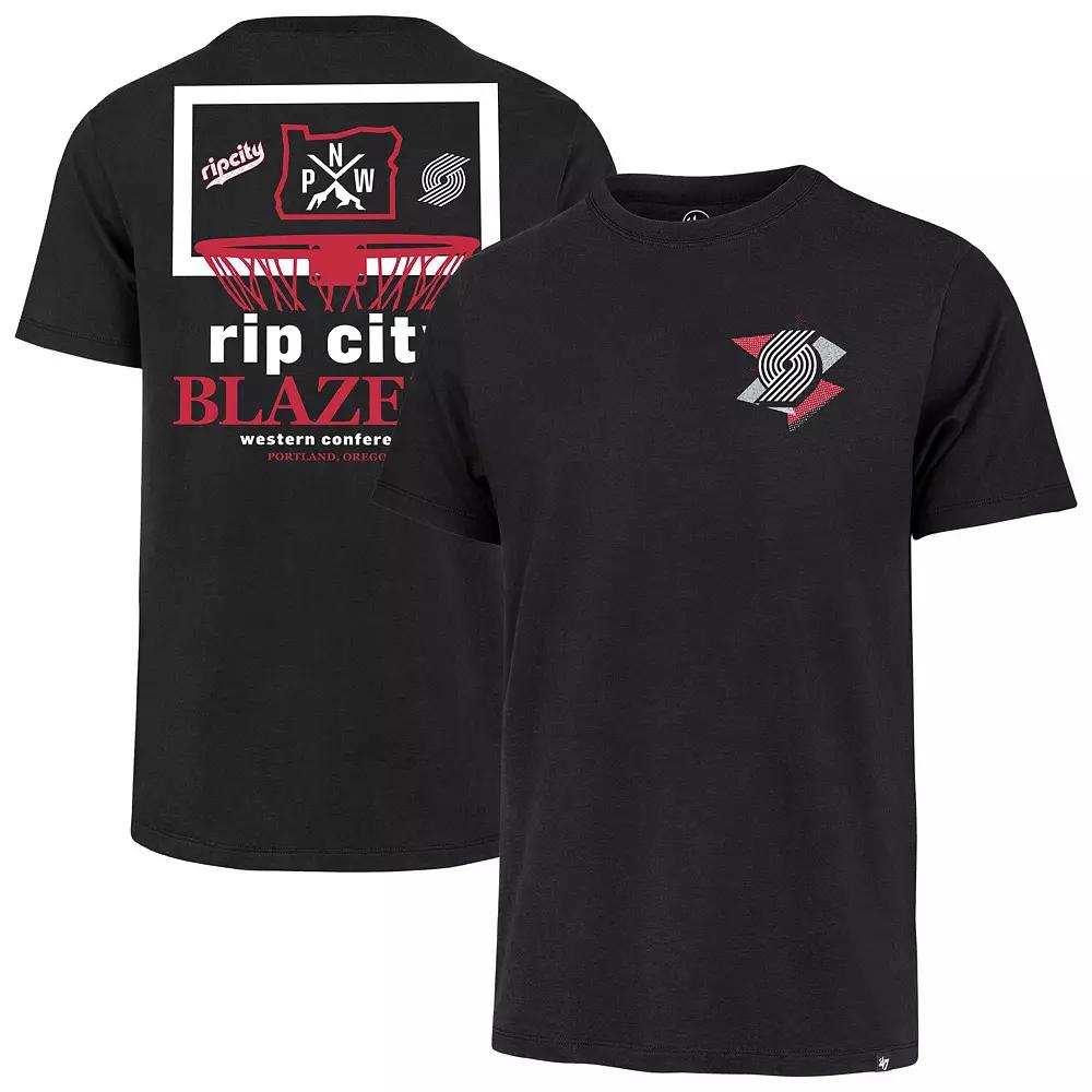 Men's '47 Black Portland Trail Blazers City Edition Backboard T-Shirt,  Product Image