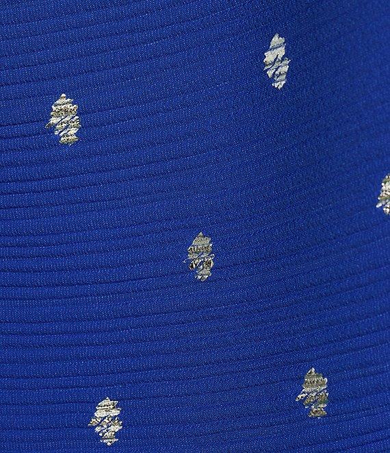 Never Fully Dressed Tilly Plisse Gold Fleck Print One Shoulder Neck Short Sleeve Maxi Dress Product Image