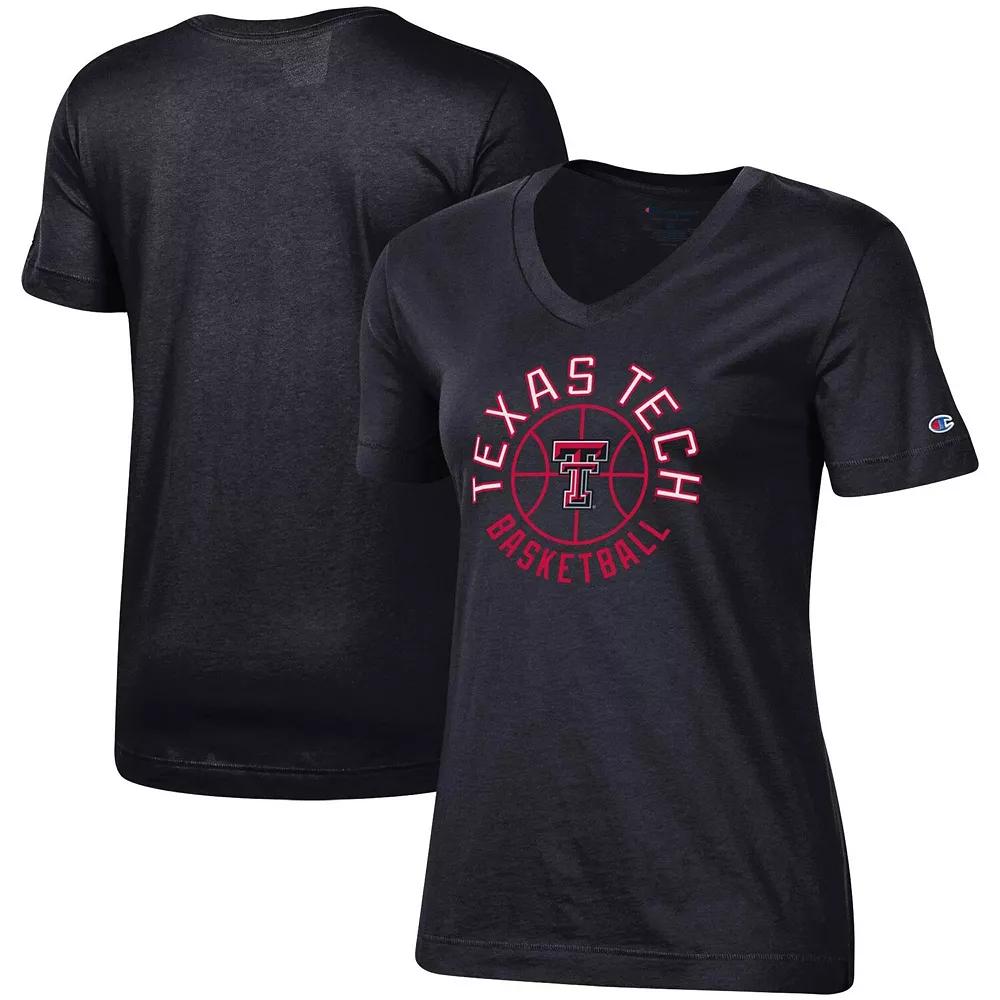 Women's Champion Black Texas Tech Red Raiders Basketball V-Neck T-Shirt,  Product Image