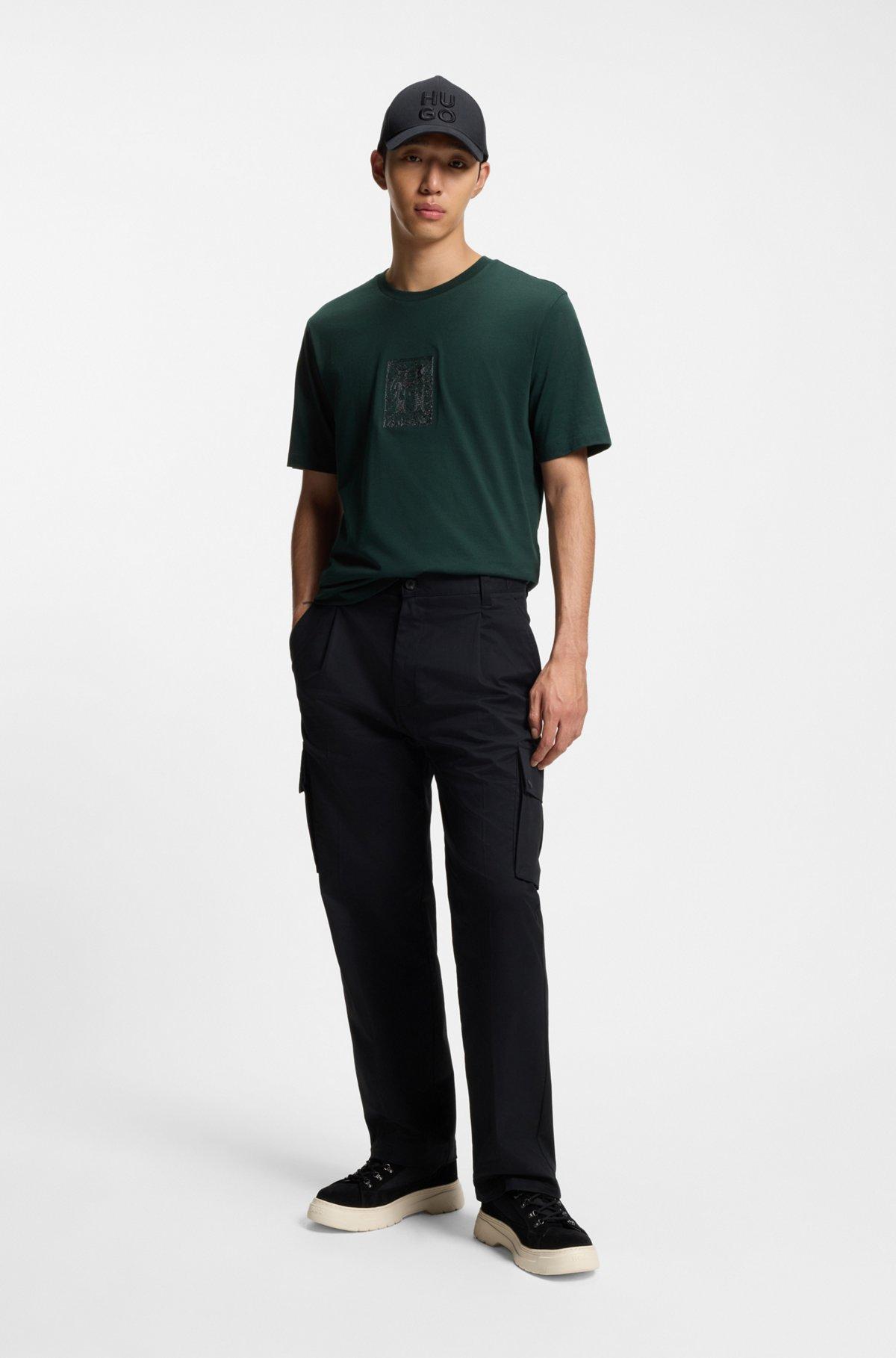 Mercerised-cotton T-shirt with Double B monogram Product Image