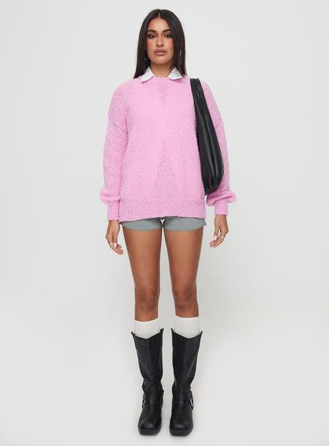 Niomie Knit Sweater Pink Product Image