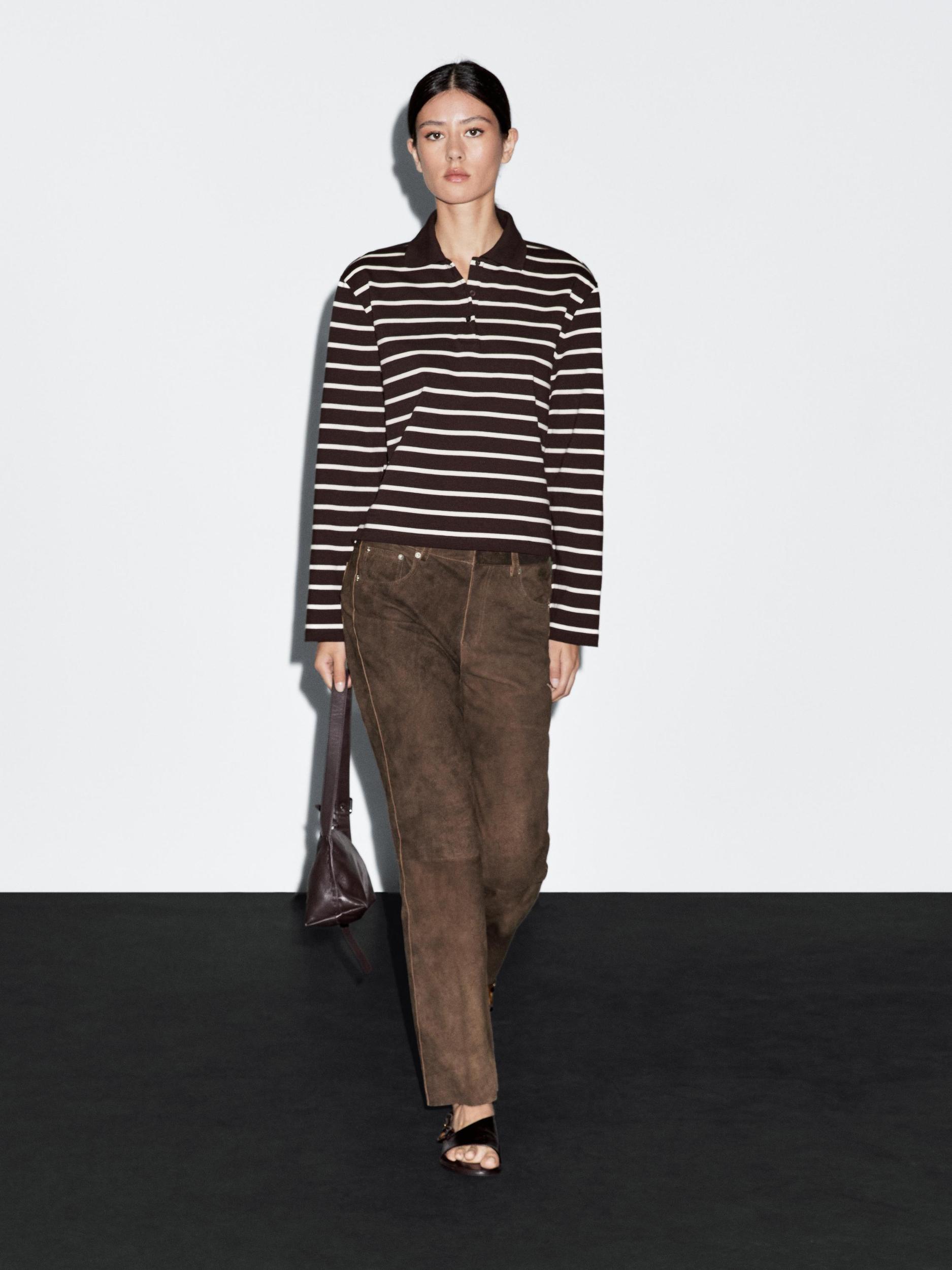 Suede leather trousers Product Image