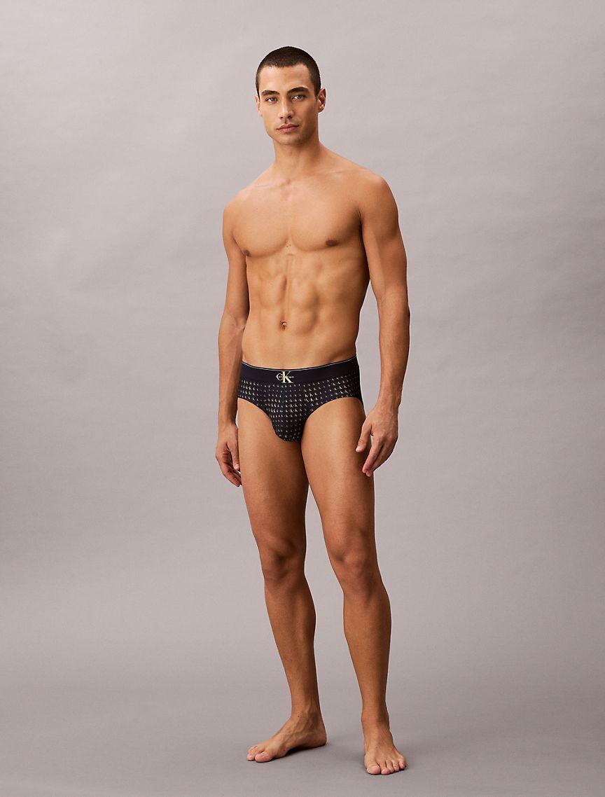 Graphic Monogram Microfiber Stretch Hip Brief Product Image