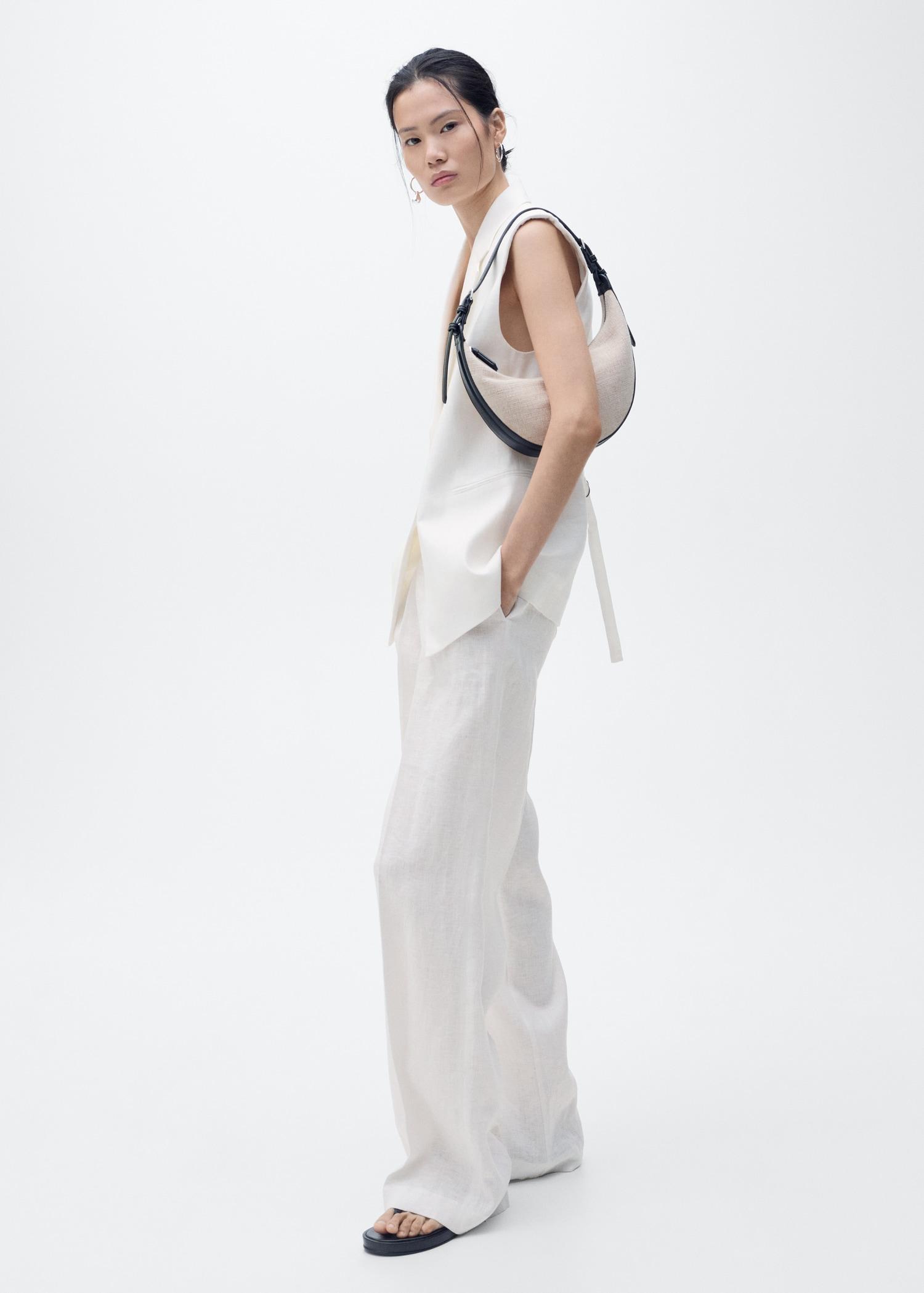 Linen suit waistcoat - Women | MANGO USA Product Image