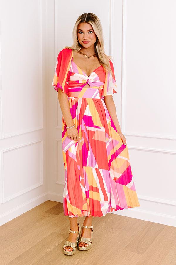 Sunshine and Sorbet Pleated Midi Product Image