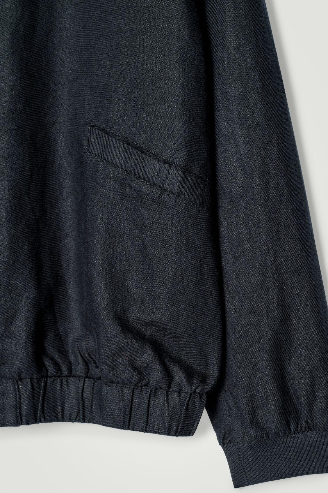 LINEN BOMBER JACKET Product Image