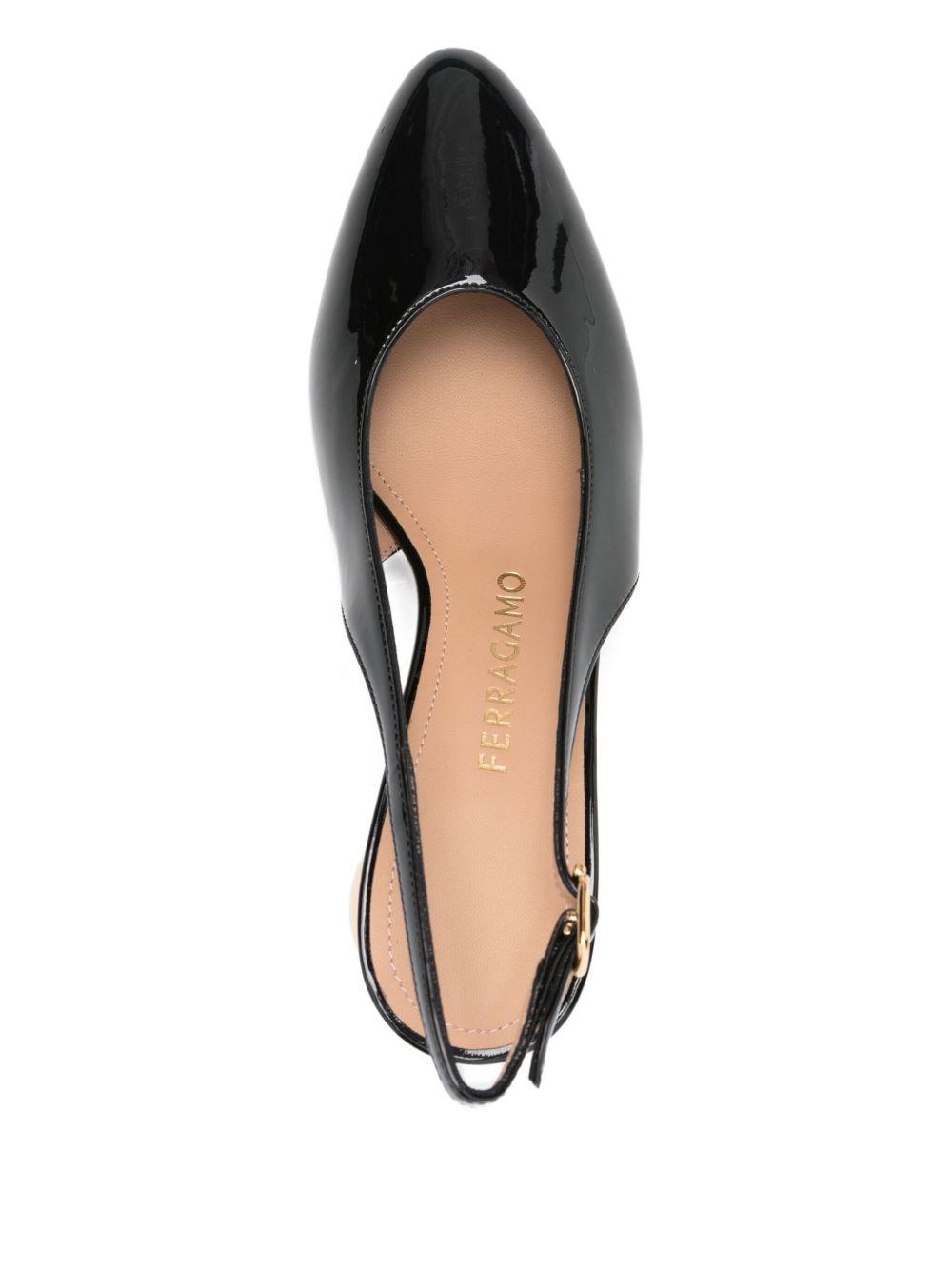 65mm leather heeled pumps Product Image