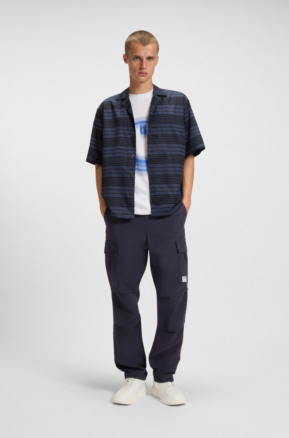 Relaxed-fit trousers in ripstop fabric Product Image