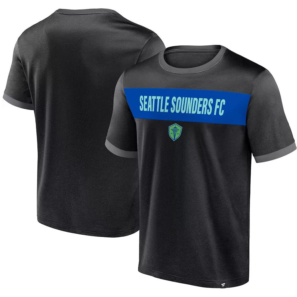 Men's Fanatics Black Seattle Sounders FC Advantages T-Shirt,  Product Image