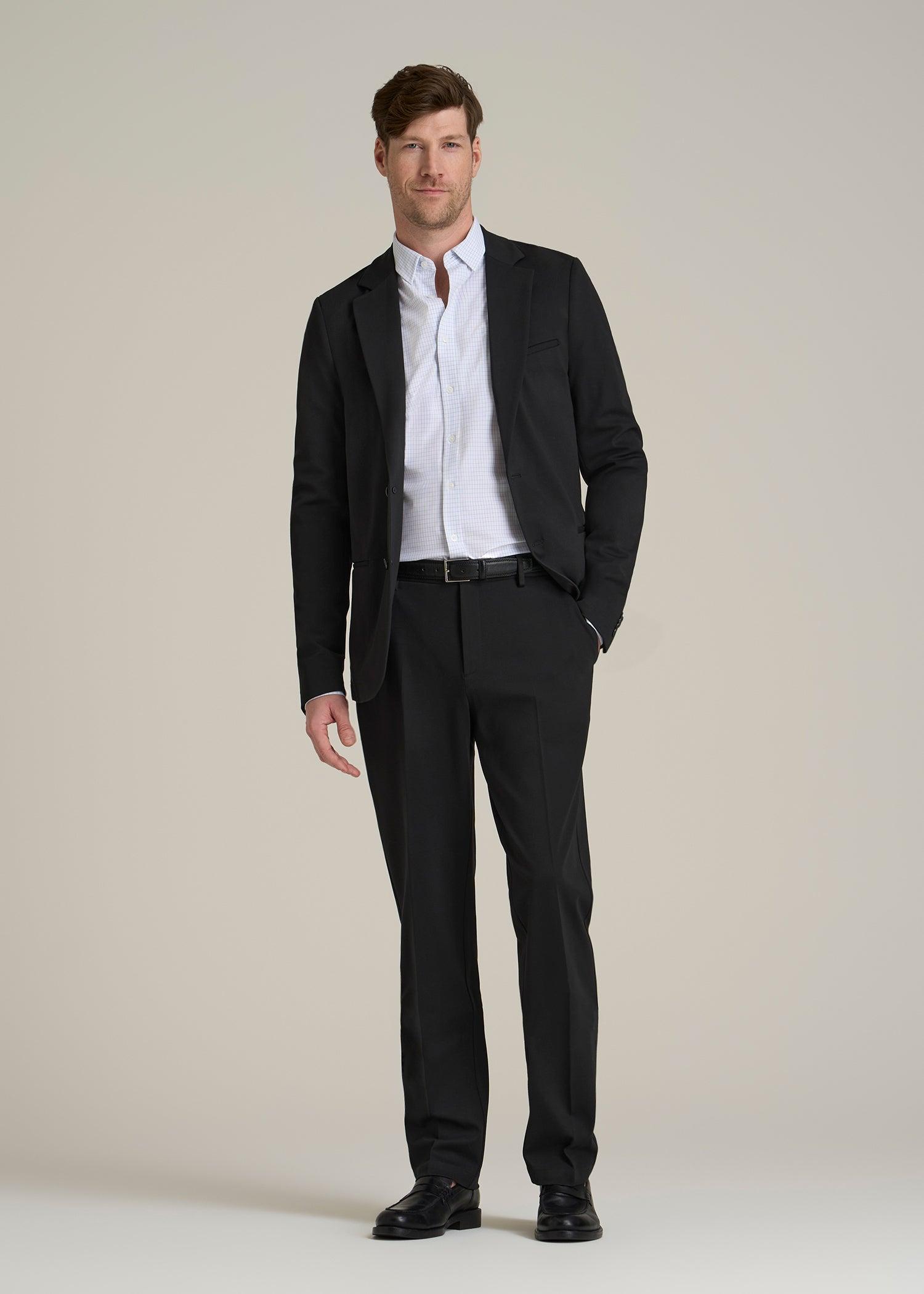 Flex Tech Suit Pants for Tall Men in Black Male Product Image