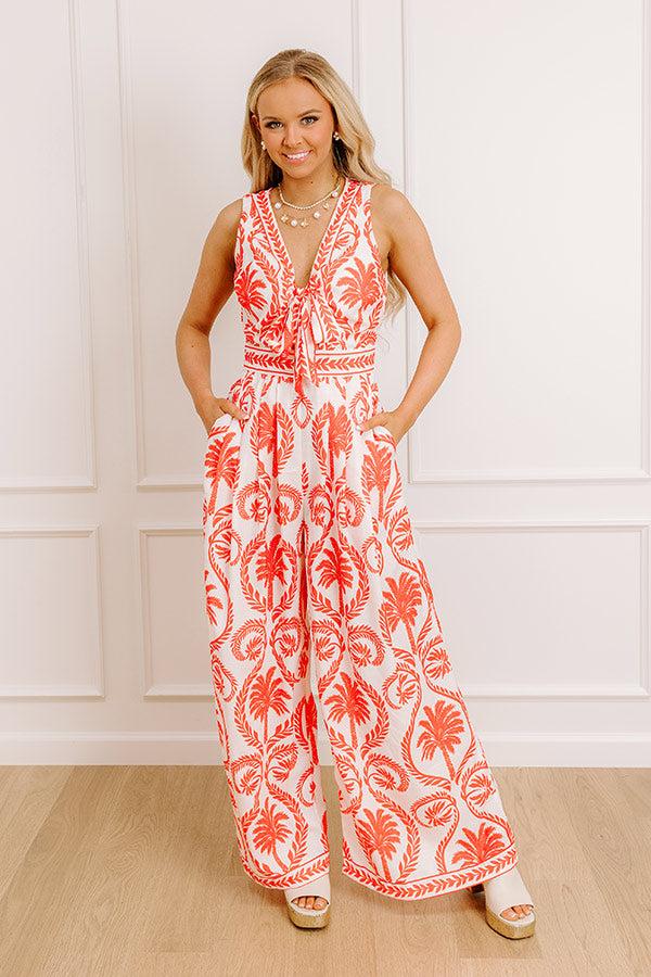 Palm Trees and Prosecco Wide Leg Jumpsuit Product Image