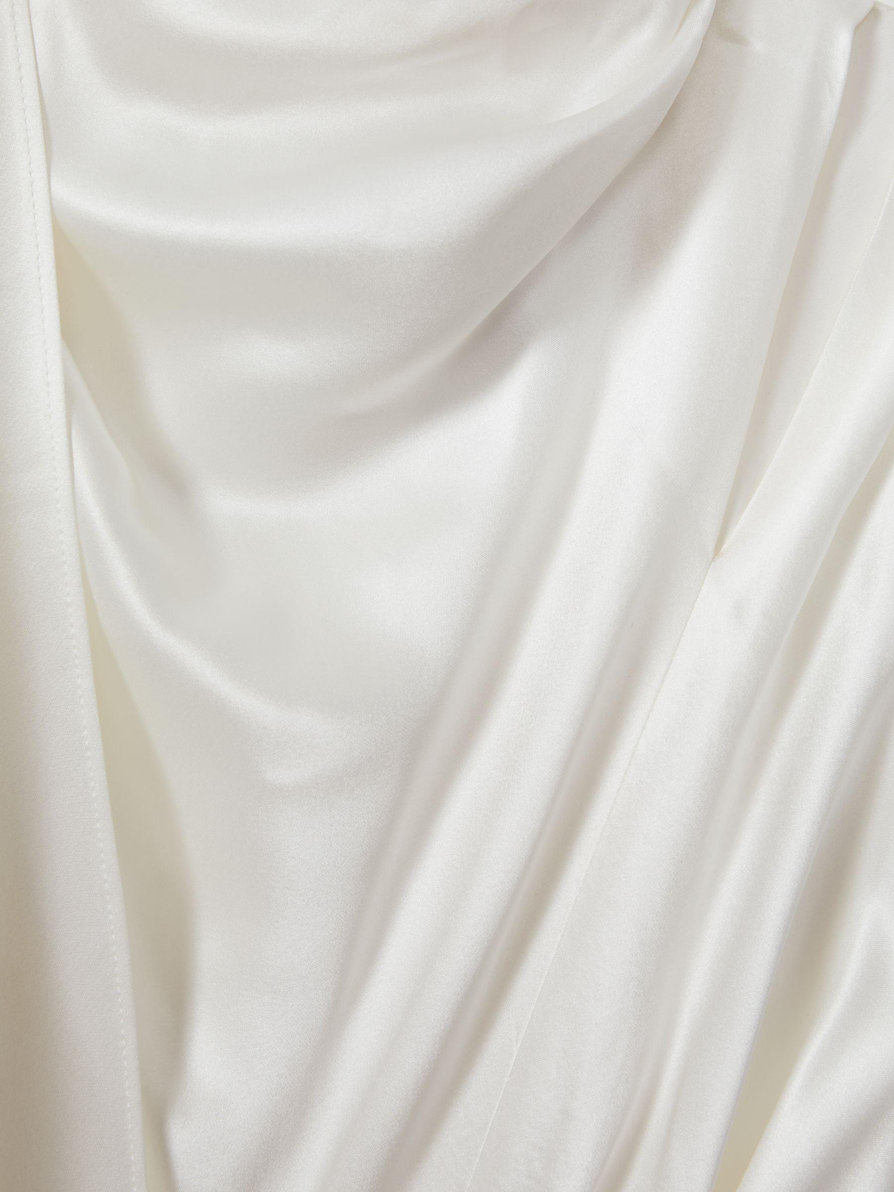 Acler Drape Element Asymmetric Midi Dress in Ivory Product Image