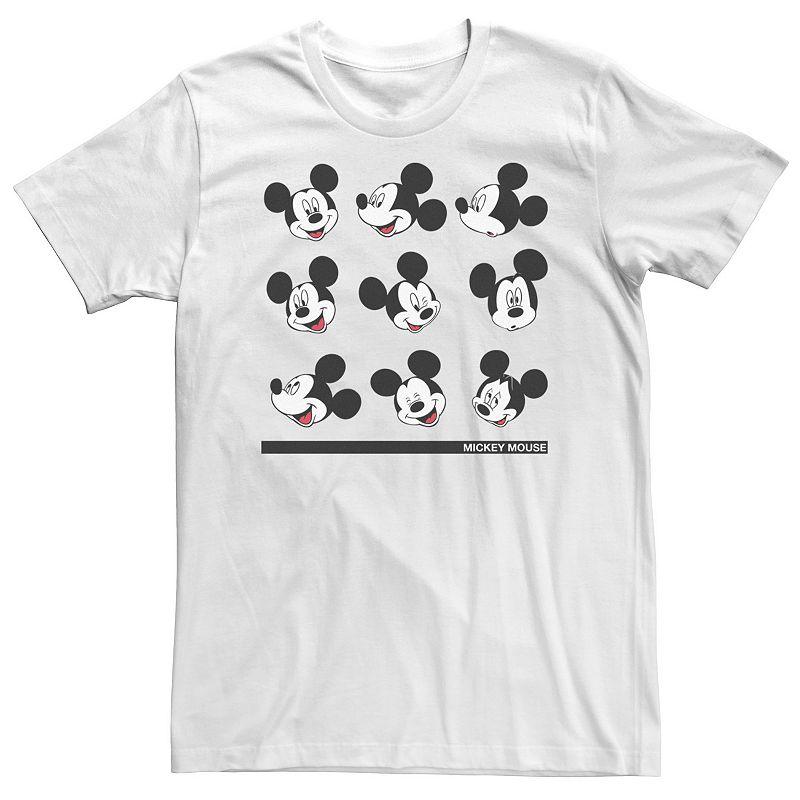 Disney's Mickey Mouse Big & Tall Different Face Of Mickey Tee, Men's,  Product Image