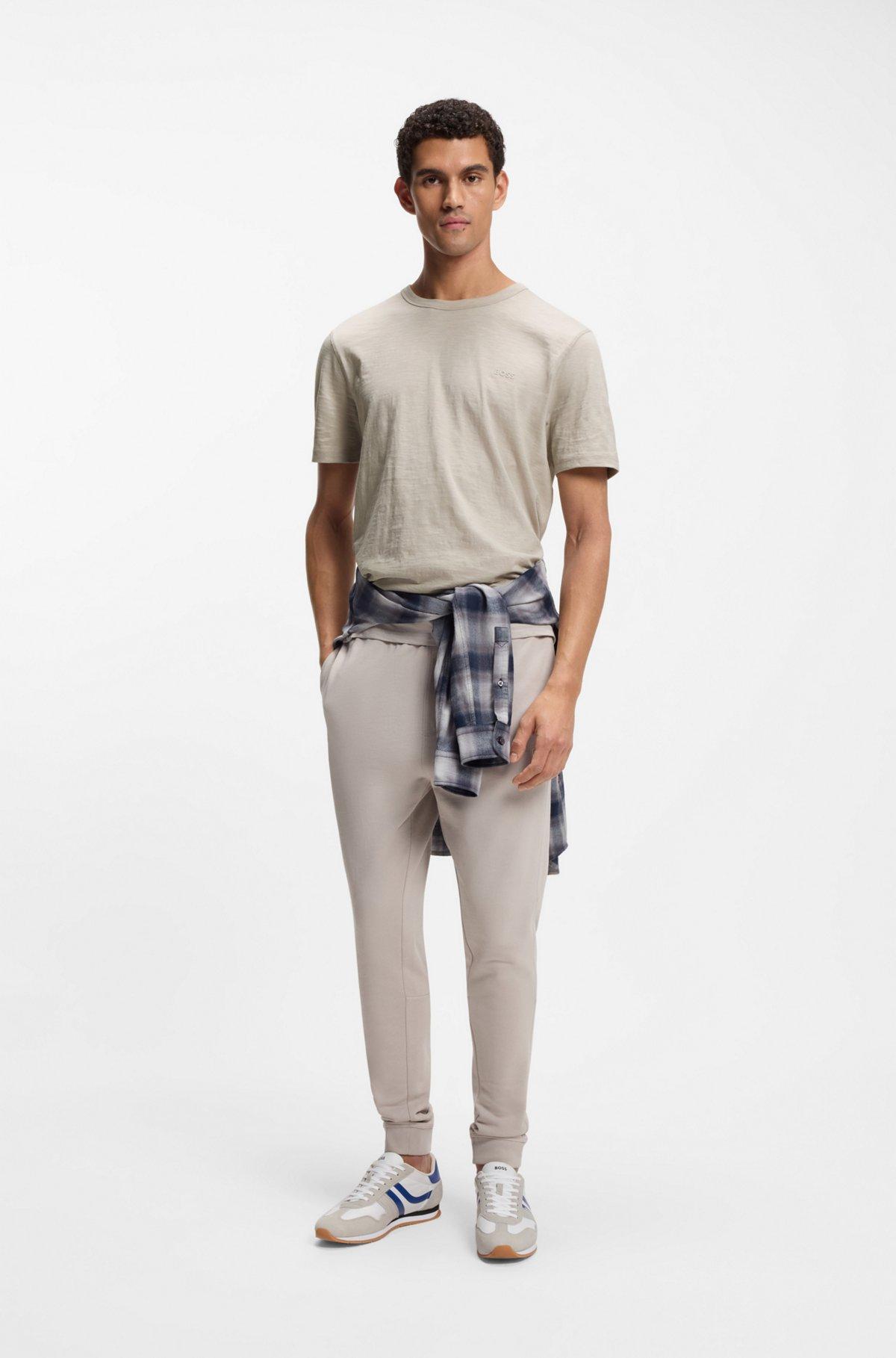 Slub-cotton T-shirt with logo detail Product Image