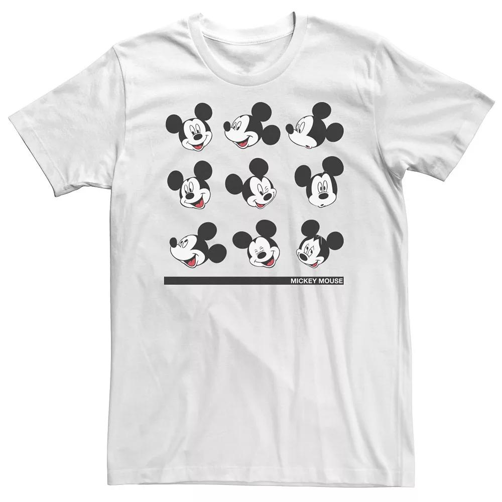 Disney's Mickey Mouse Big & Tall Different Face Of Mickey Tee, Men's,  Product Image