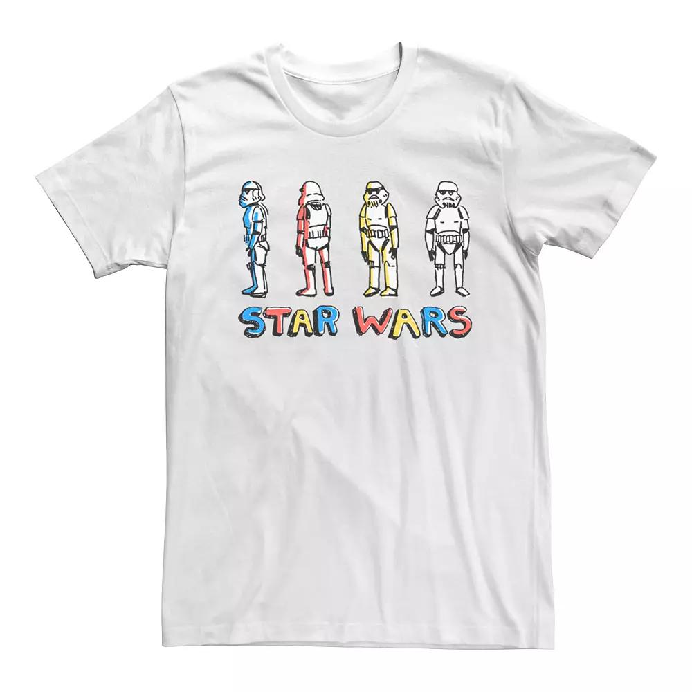 Men's Star Wars Stormtrooper Doodle Logo Graphic Tee,  Product Image