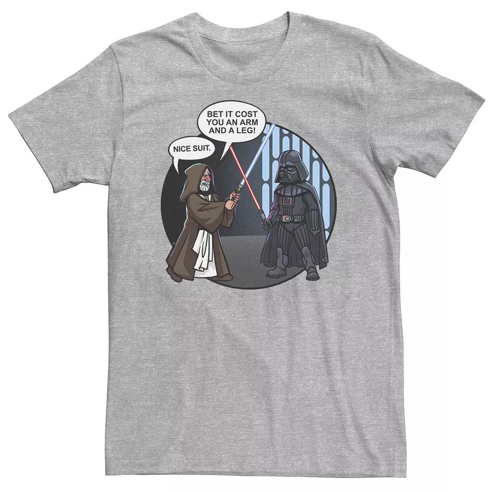 Big & Tall Star Wars Darth Vader & Obi-Wan Kenobi Nice Suit Text Tee, Men's,  Product Image