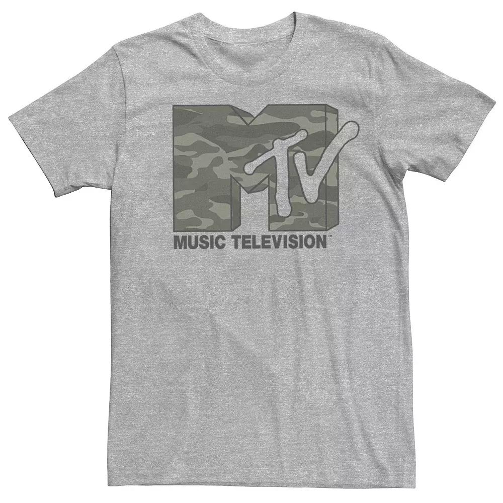 Men's MTV Faded Camouflage Logo Short Sleeve Tee,  Product Image