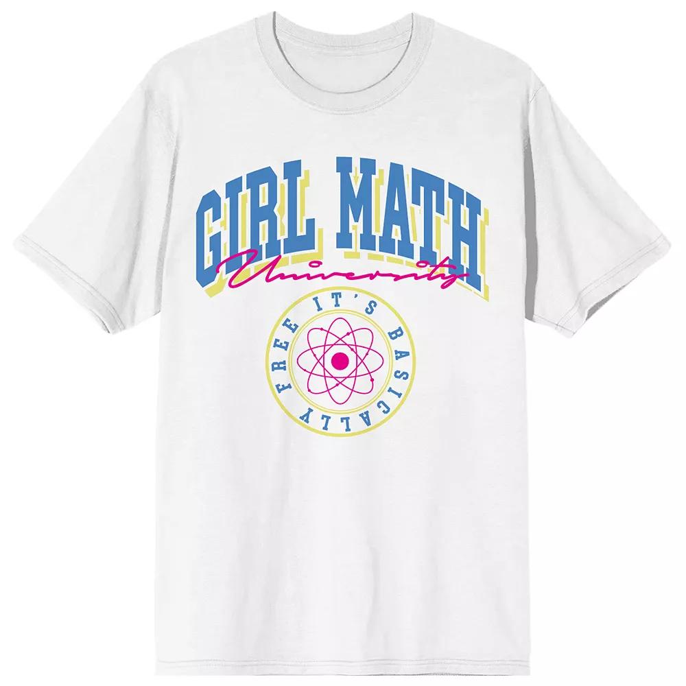 Juniors' Girl Math University Graphic Tee, Women's, Size: XXL, White Product Image