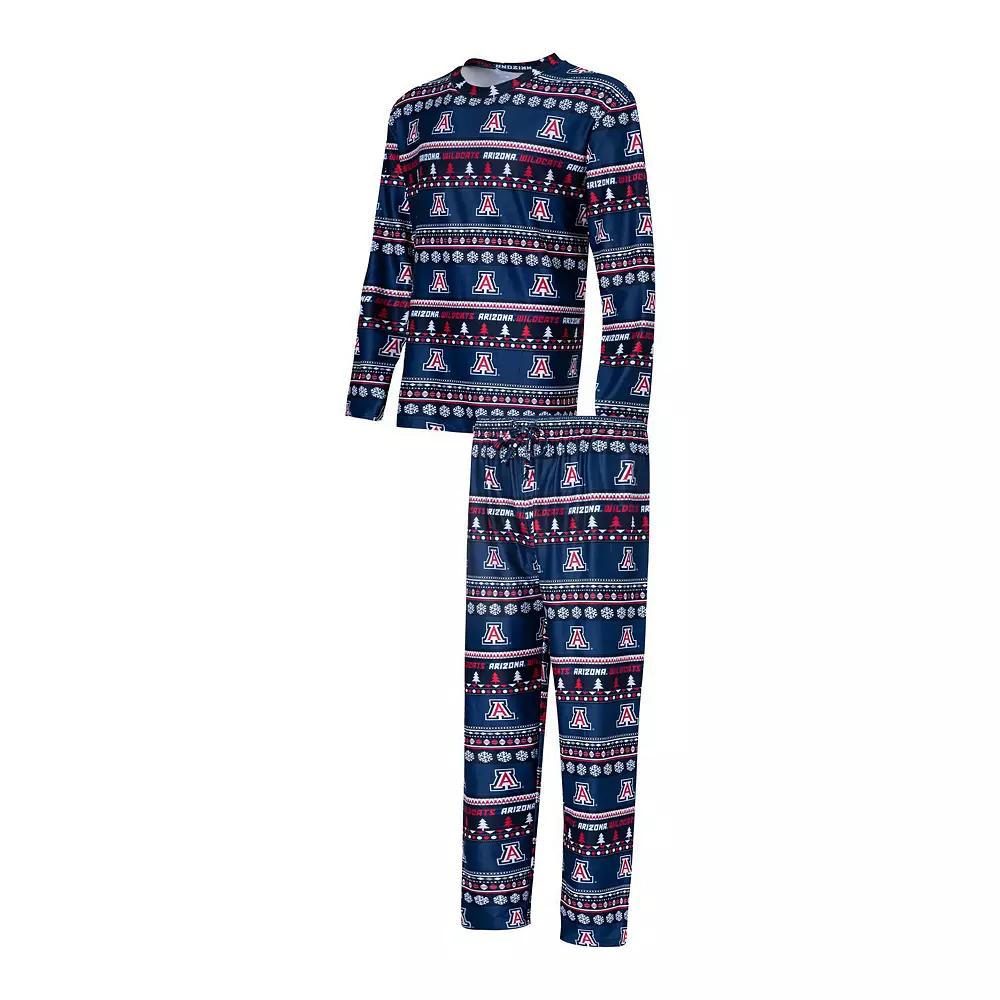 Men's Concepts Sport Navy Arizona Wildcats Swivel Long Sleeve T-Shirt & Pants Sleep Set,  Product Image