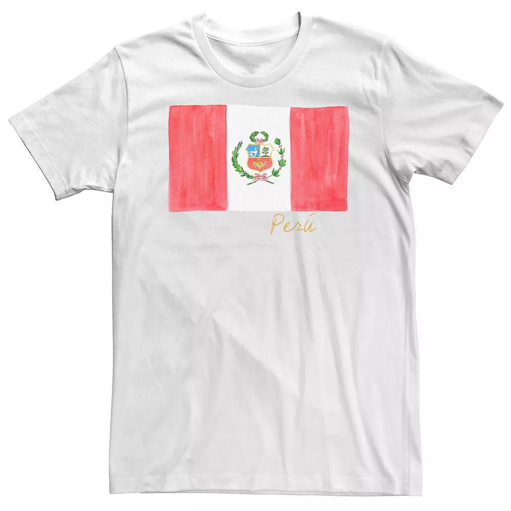 Big & Tall HHM Peru Flag Watercolor Tee, Men's,  Product Image