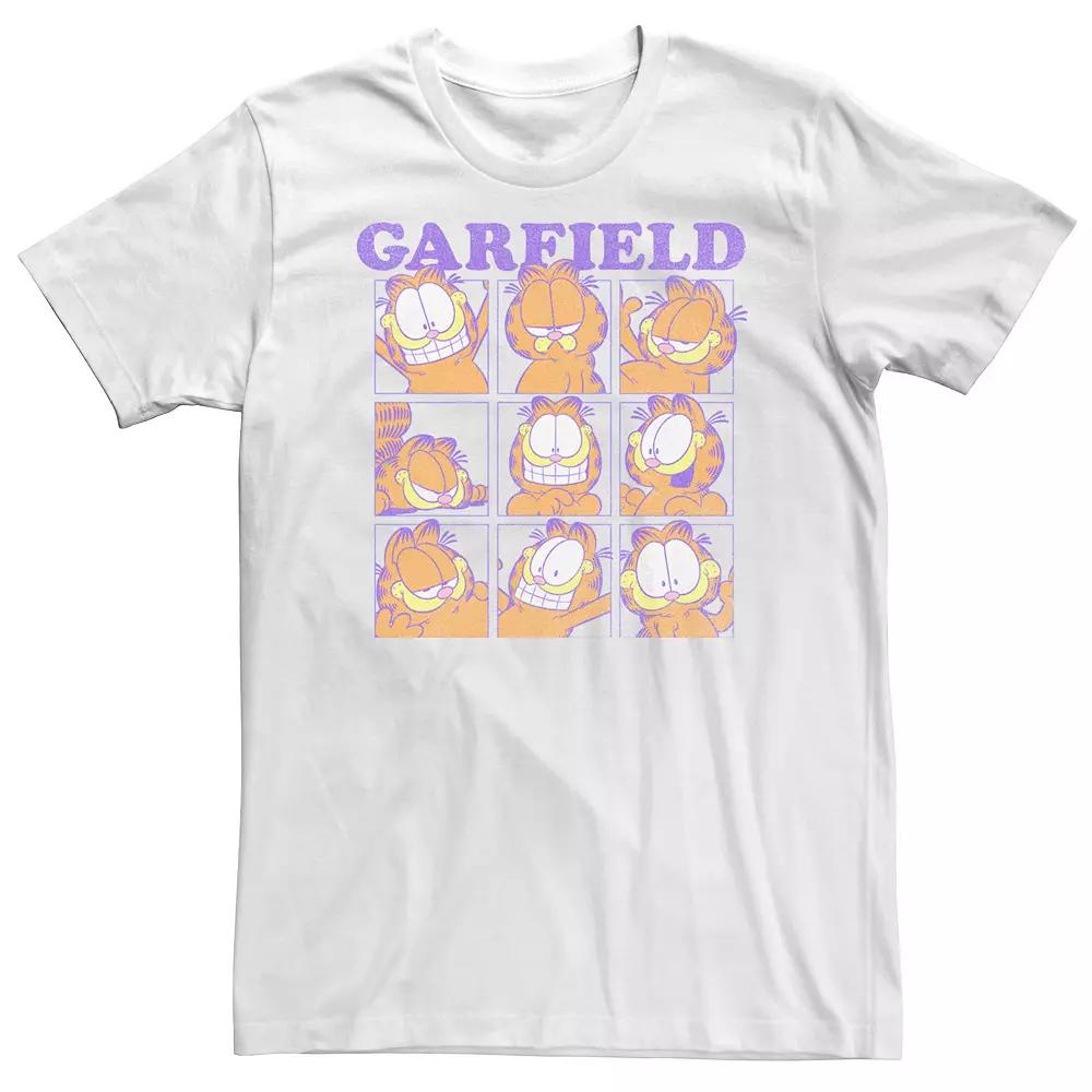 Big & Tall Garfield Portrait Panels Tee, Men's, Size: XL Tall, White Product Image