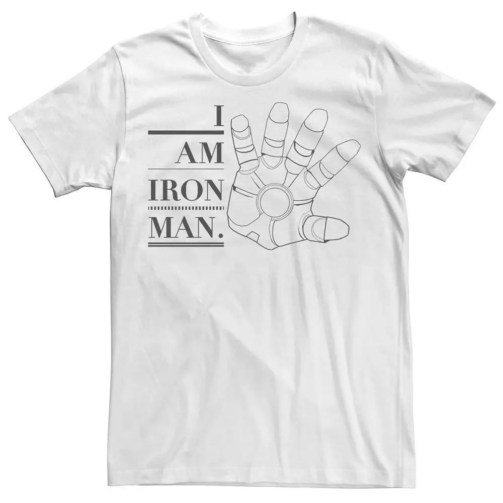 Men's Marvel I Am Iron Man Open Hand Text Tee,  Product Image