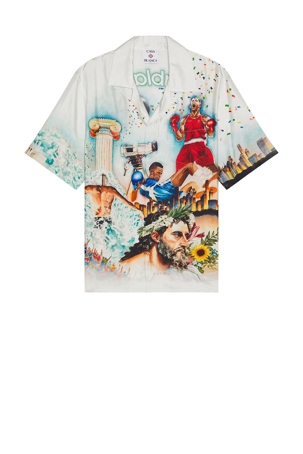 Short Sleeve Cuban Collar Shirt Product Image