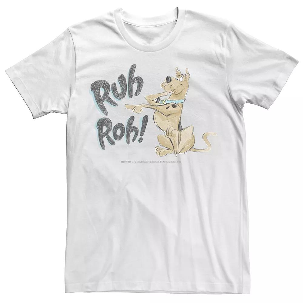 Big & Tall Scooby-Doo "Ruh Roh!" Sketch Tee, Men's,  Product Image