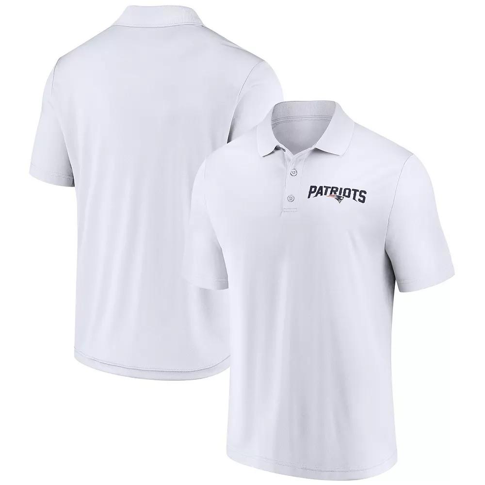 Men's Fanatics White New England Patriots Lockup Polo,  Product Image