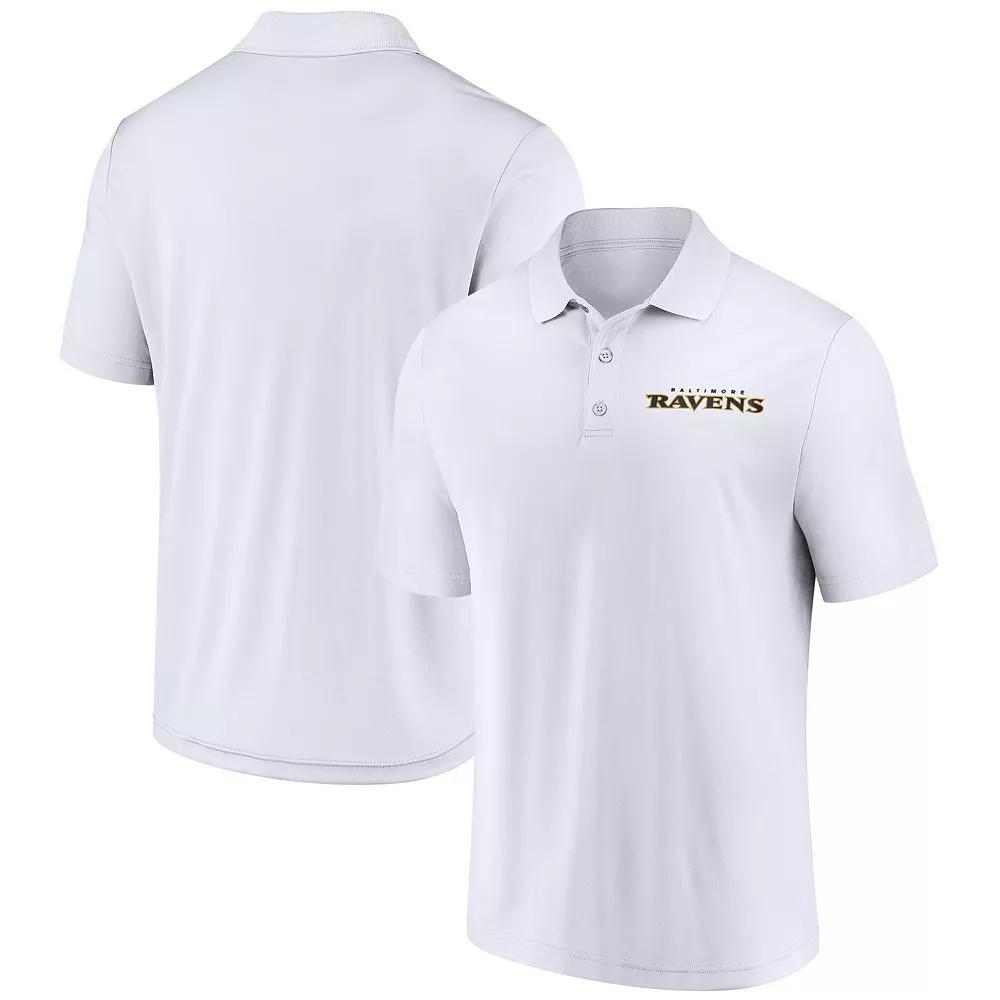 Men's Fanatics White Baltimore Ravens Lockup Polo,  Product Image