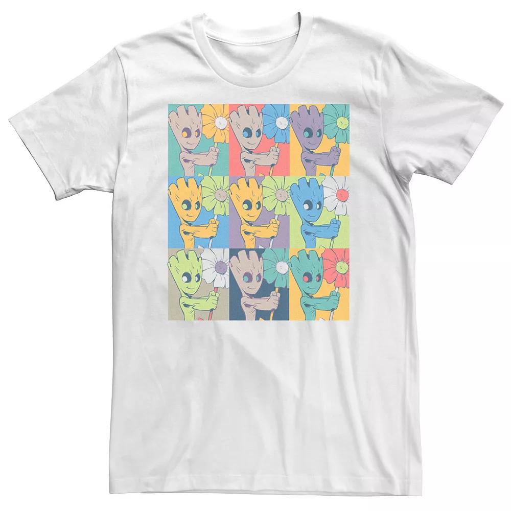 Big & Tall Marvel Guardians of the Galaxy Classic Paneled Groot Pop Tee, Men's,  Product Image