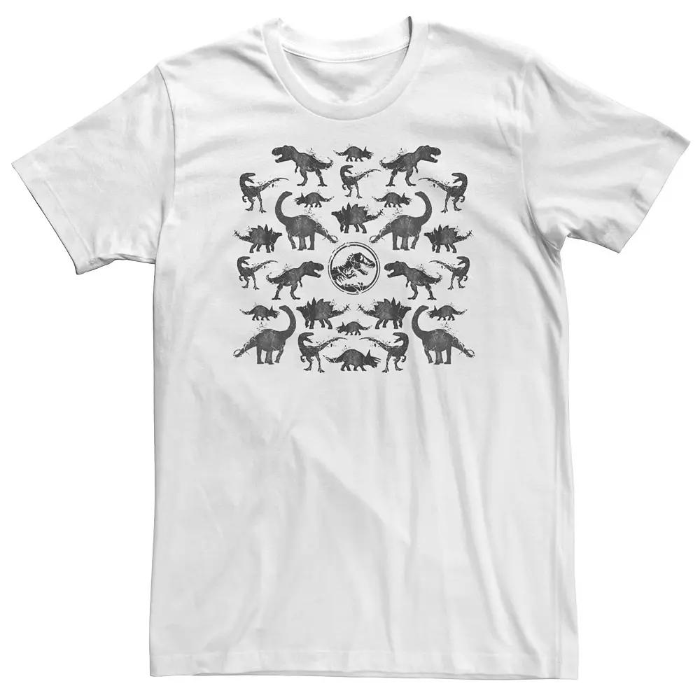 Big & Tall Jurassic World Dinosaur Pattern Silhouette Tee, Men's,  Product Image