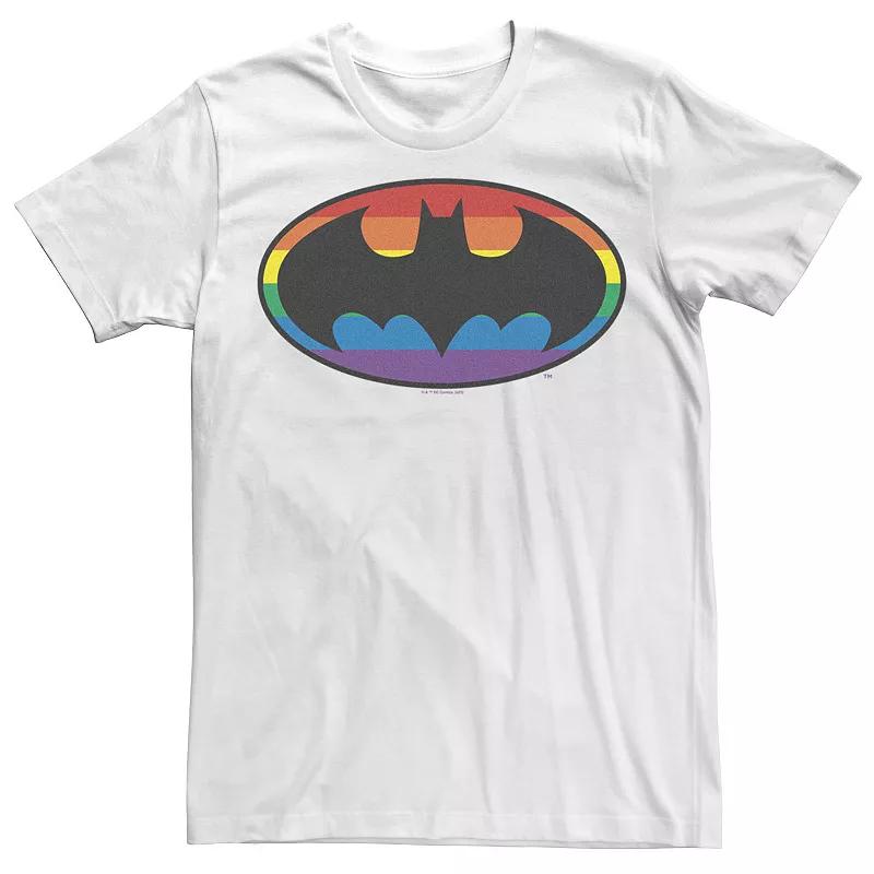 Men's Batman Rainbow Striped Logo Tee,  Product Image