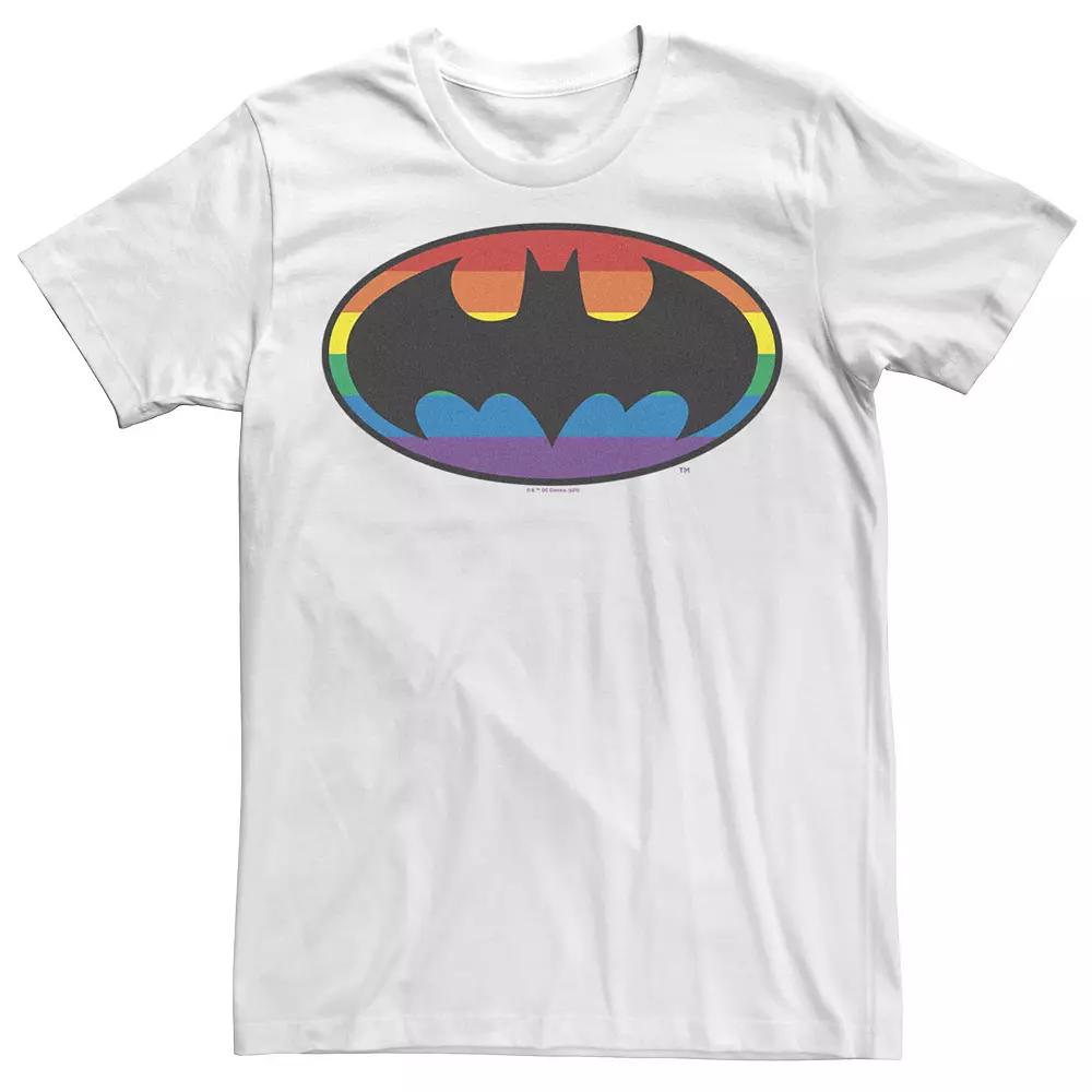 Men's Batman Rainbow Striped Logo Tee,  Product Image