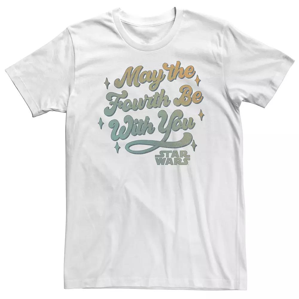 Big & Tall Star Wars May The Fourth Be With You Retro Gradient Portrait Tee, Men's,  Product Image