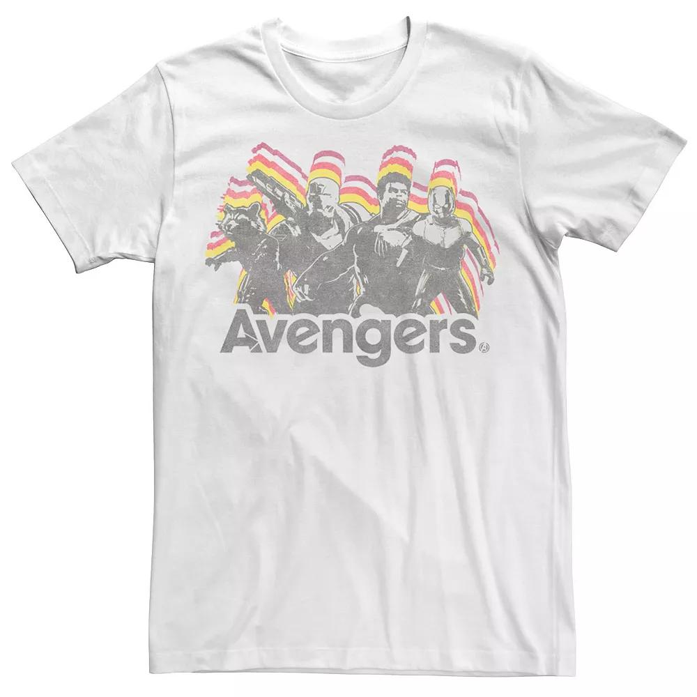 Men's Marvel Avengers Endgame Retro Group Shot Tee, Size: Medium, White Product Image