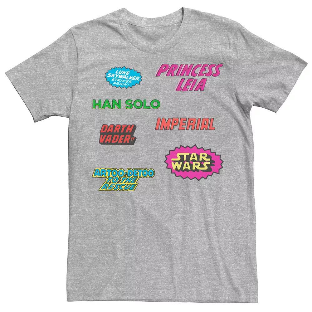 Men's Star Wars Vintage Sticker Logos Tee,  Product Image