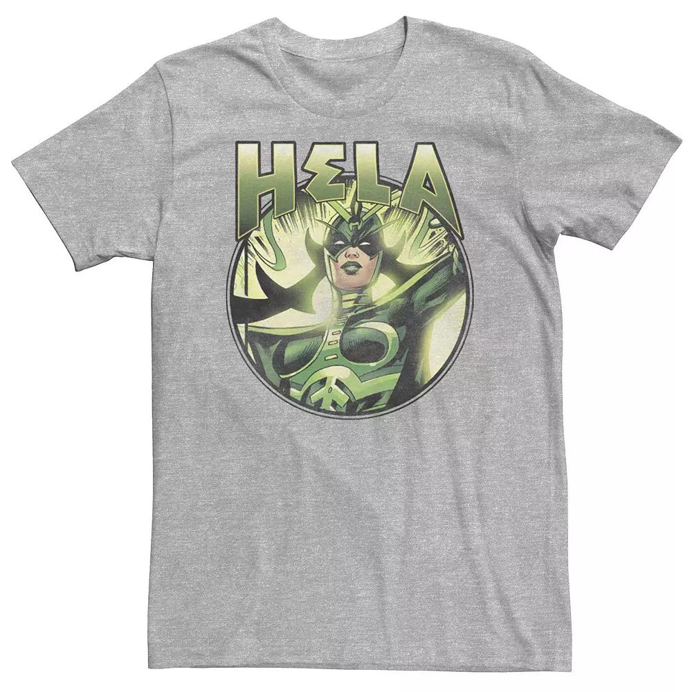 Big & Tall Marvel Hela Goddess of Death Green Circle Tee, Men's,  Product Image