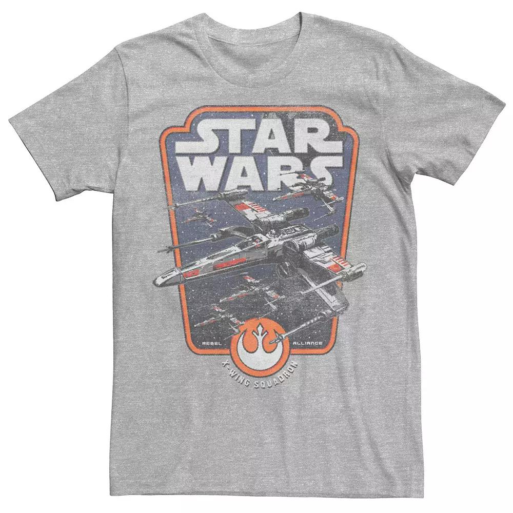 Men's Star Wars X-Wing Red Squadron Tee, Size: Large, Athletic Grey Product Image