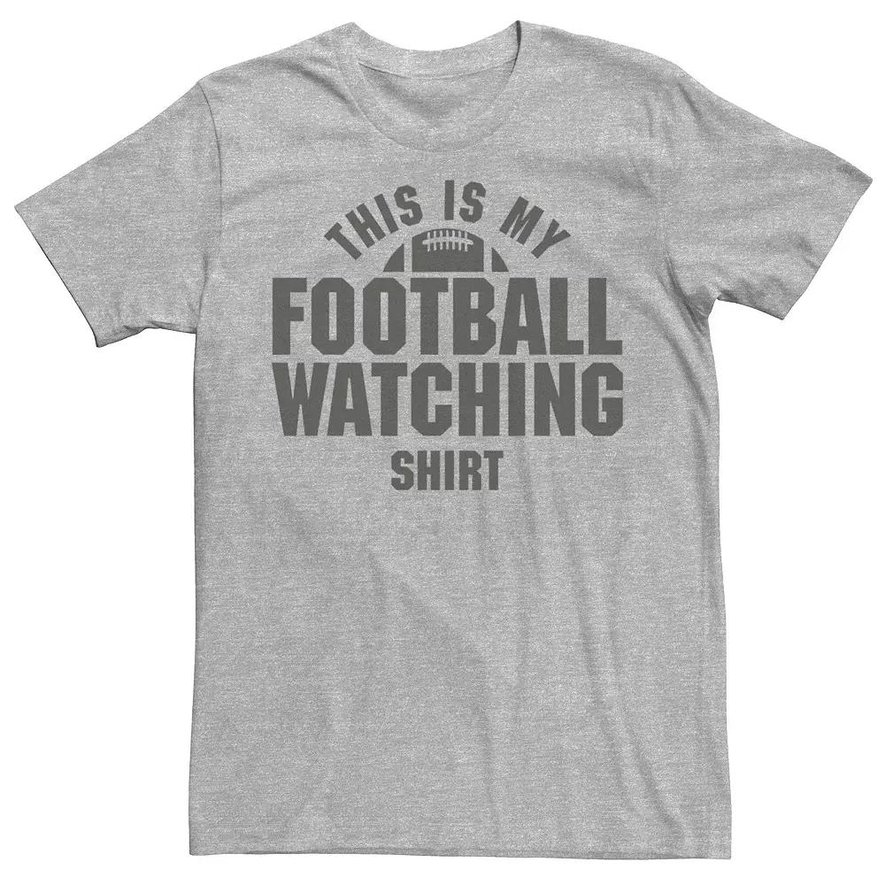 Men's This Is My Football Watching Shirt Graphic Tee, Size: XXL, Athletic Grey Product Image
