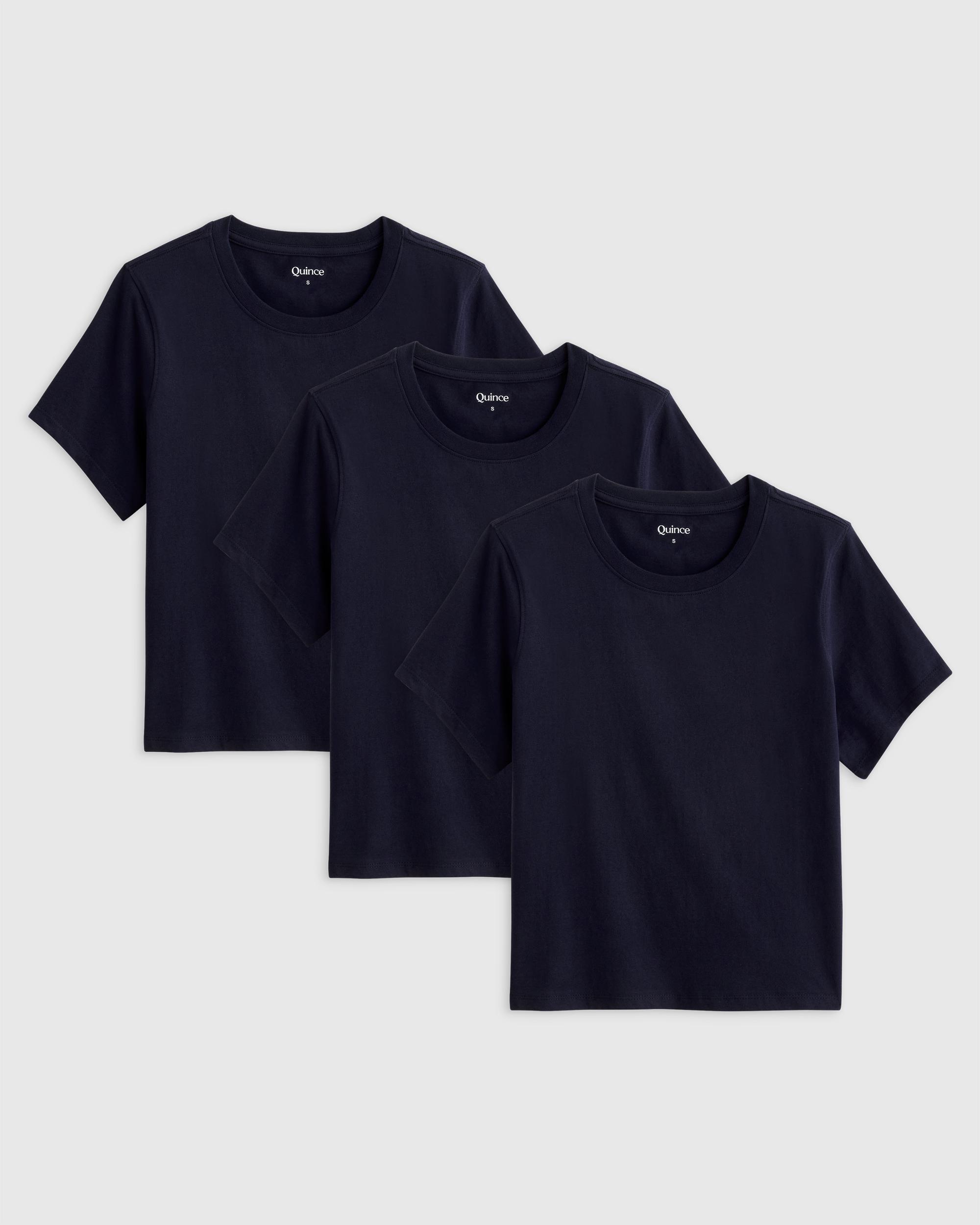 Quince | Women's Boxy Crewneck T-Shirt Size XS, Organic Cotton Product Image