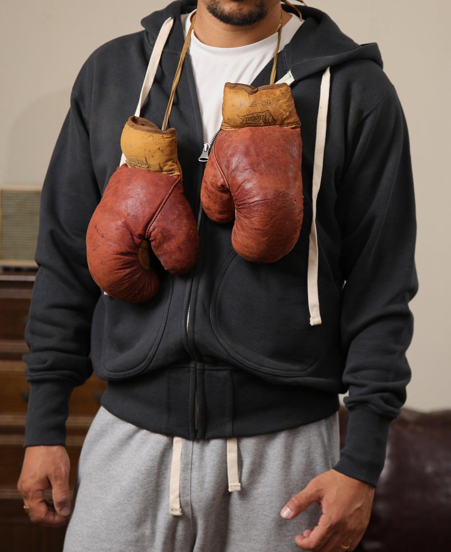 17.5 oz Terry Cloth Full-Zip Hoodie - Black Product Image